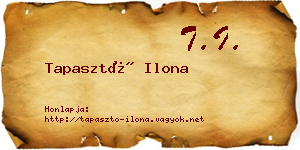 Tapasztó Ilona névjegykártya