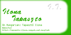 ilona tapaszto business card